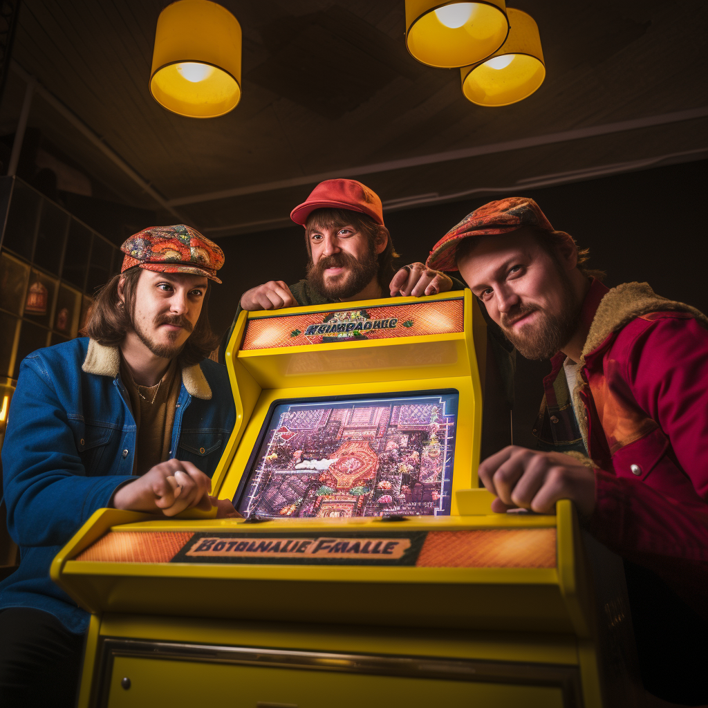 Playing retro multiplayer arcade games for 4 people could be really entertaining