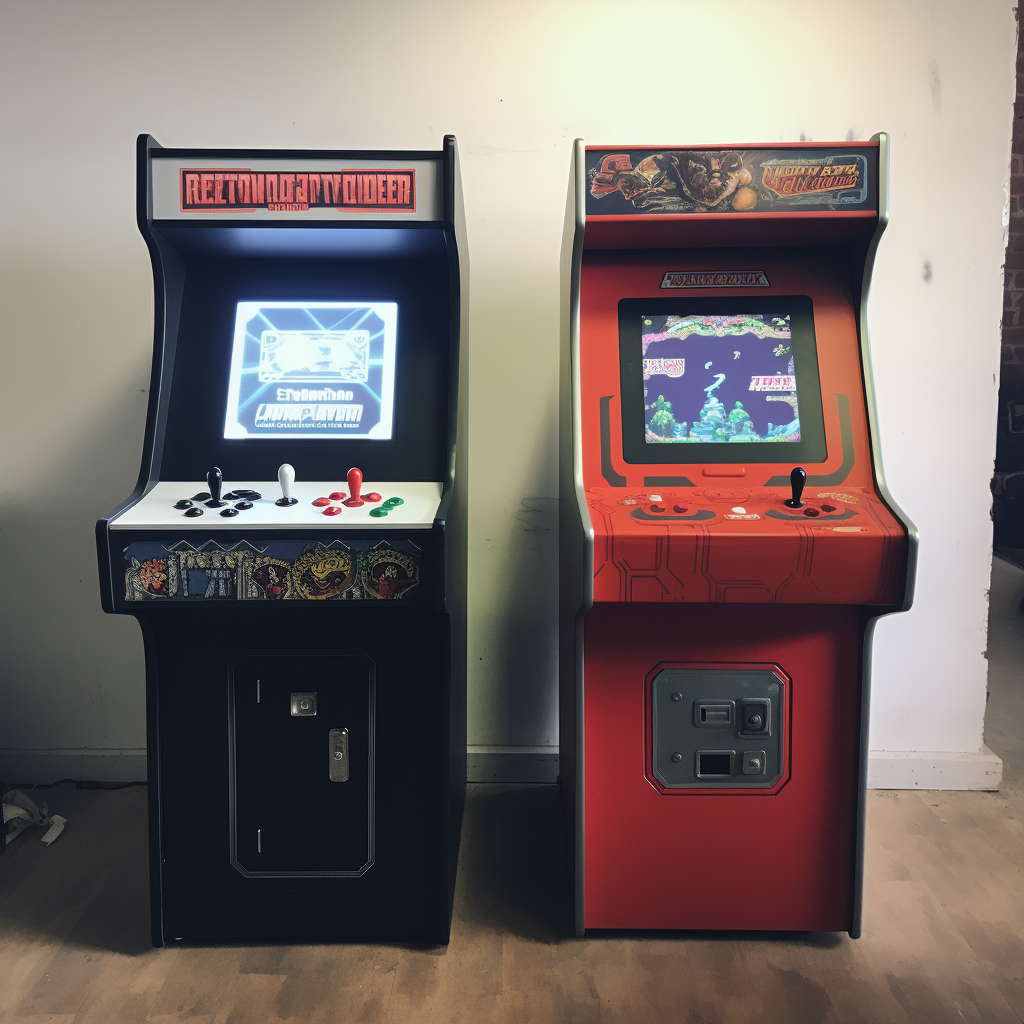 What is the difference between an old school arcade machine and the new modern ones?